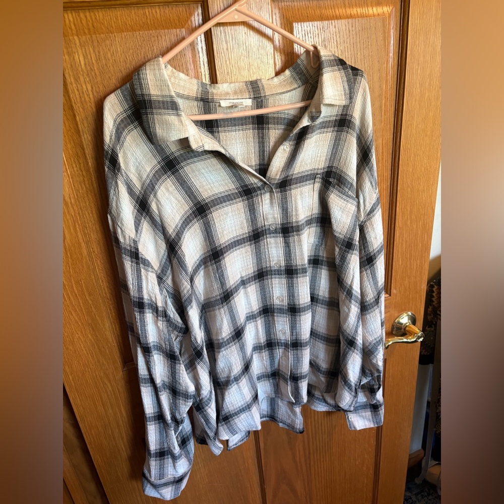 Maurices Plaid Top